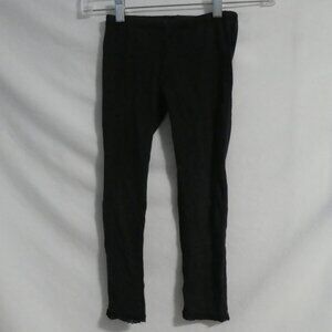 GAP KIDS - Stretch | small (6-7) | Black Leggings With Lace Bottom Hems